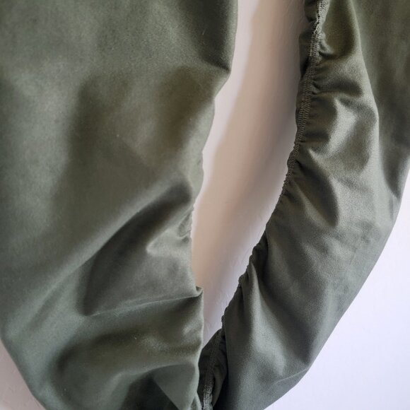 ALO Yoga Idol Ruched Leggings SMALL Women Olive Green Jungle Glossy Athleisure - Picture 3 of 8